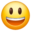 Cara com sorriso, com a boca aberta Emoji Samsung