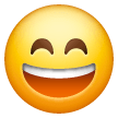 Faccina molto sorridente che strizza gli occhi Emoji Samsung