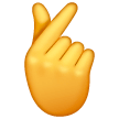 hand-with-index-finger-and-thumb-crossed Emoji samsung