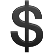 Símbolo del dólar Emoji Samsung