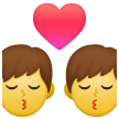 Dos hombres dándose un beso Emoji Samsung