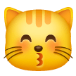 Muso di gatto che manda un bacio Emoji Samsung