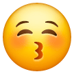 kissing-face-with-closed-eyes Emoji samsung