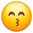 Faccina che manda un bacio e strizza gli occhi Emoji Samsung