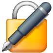 locked-with-pen Emoji samsung