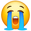 Cara llorando a mares Emoji Samsung