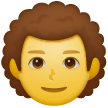 Man: Curly Hair Emoji on Samsung Phones