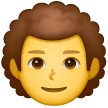 man-curly-haired Emoji samsung