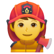 Man Firefighter Emoji on Samsung Phones