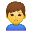 Man Frowning Emoji on Samsung Phones