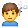 man-getting-haircut Emoji samsung