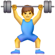 man-lifting-weights Emoji samsung