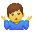 Hombre encogiéndose de hombros Emoji Samsung