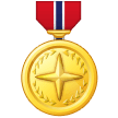 Военная медаль Эмодзи на телефонах Samsung