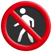 Prohibido el paso de peatones Emoji Samsung