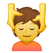 Persona che riceve un massaggio alla testa Emoji Samsung