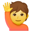 Persona levantando una mano Emoji Samsung