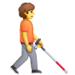 person-with-white-cane-facing-right Emoji samsung