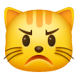 Schmollender Katzenkopf Emoji Samsung