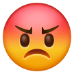 Cara vermelha zangada Emoji Samsung
