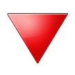Triangolo rosso con la punta verso il basso Emoji Samsung