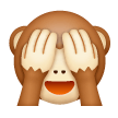 🙈 Macaco com as mãos a tapar os olhos Emoji nos Samsung