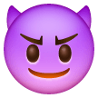 Smiling Face With Horns Emoji on Samsung Phones