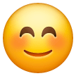 Cara sonriente con los ojos entornados Emoji Samsung
