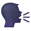 Silhouette eines sprechenden Kopfs Emoji Samsung