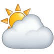 Sol detrás de una nube Emoji Samsung