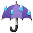 ☔ Дождь над зонтиком Эмодзи на телефонах Samsung