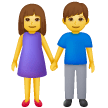 Мужчина и женщина, держащиеся за руки Эмодзи на телефонах Samsung