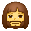 woman-beard Emoji samsung