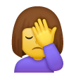 Donna che si copre il volto con la mano Emoji Samsung