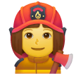 Пожарный женщина Эмодзи на телефонах Samsung