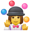 Woman Juggling Emoji on Samsung Phones