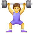 woman-lifting-weights Emoji samsung