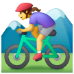 woman-mountain-biking Emoji samsung