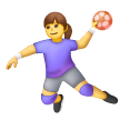 woman-playing-handball Emoji samsung