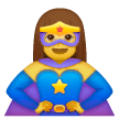 Woman Superhero Emoji on Samsung Phones