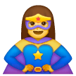 woman-superhero Emoji samsung