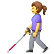 woman-with-white-cane Emoji samsung