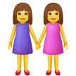 Deux femmes se tenant la main Émoji Samsung