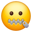 Faccina con una cerniera al posto della bocca Emoji Samsung