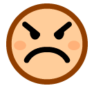 Verärgertes Gesicht Emoji SoftBank