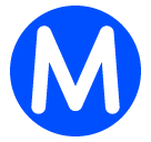 Ⓜ️ M en un círculo Emoji en SoftBank