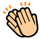 Mani che applaudono Emoji SoftBank