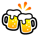 Brindisi con boccali di birra Emoji SoftBank