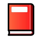 Livro escolar vermelho Emoji SoftBank