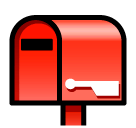Geschlossener Briefkasten mit Fahne unten Emoji SoftBank